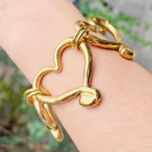 Stainless Steel Gold-plating Bracelet - KB184305-NJ