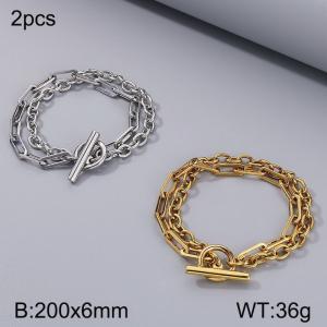 Stainless steel OT buckle bracelet - KB184351-Z