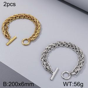 Stainless steel OT buckle bracelet - KB184352-Z