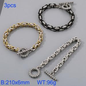 Stainless steel OT buckle bracelet - KB184370-Z