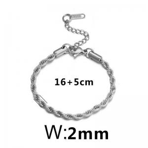 Stainless steel Fried Dough Twists bracelet - KB184486-Z