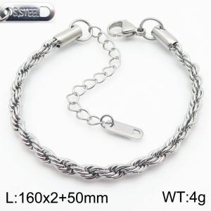 Stainless steel Fried Dough Twists bracelet - KB184486-Z