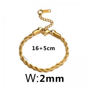 Stainless steel Fried Dough Twists bracelet - KB184487-Z