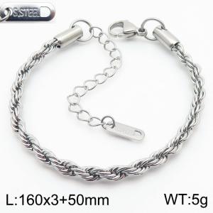 Stainless steel Fried Dough Twists bracelet - KB184488-Z