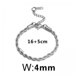 Stainless steel Fried Dough Twists bracelet - KB184490-Z