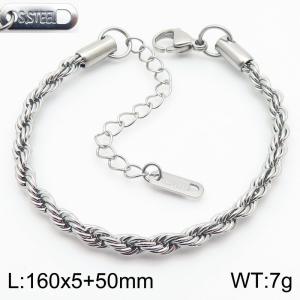 Stainless steel Fried Dough Twists bracelet - KB184492-Z