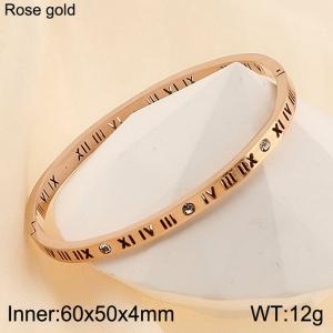 Rose Gold Roman Digital Bracelet - KB184494-LC