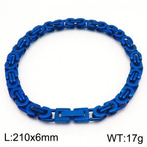 Stainless Steel Blue-plating Bracelet - KB184581-KFC