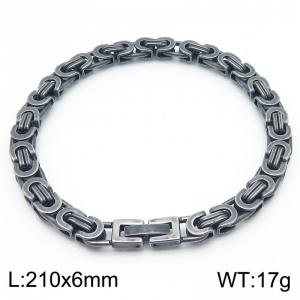 SS Oxidized Bracelet - KB184582-KFC