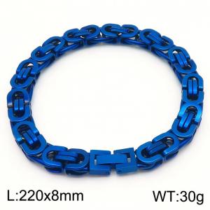 Stainless Steel Blue-plating Bracelet - KB184584-KFC