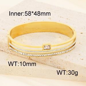 Fashionable and trendy gold square zircon water diamond women's bracelet - KB184753-KSP