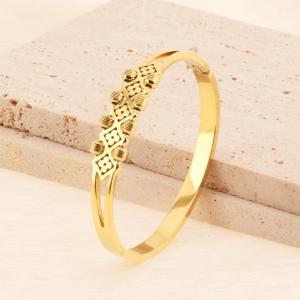 Stainless Steel Gold-plating Bangle - KB184757-SP