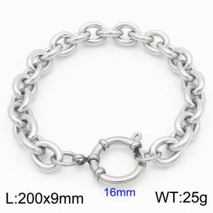 Stainless steel 0-shaped chain slingshot buckle bracelet - KB184833-Z