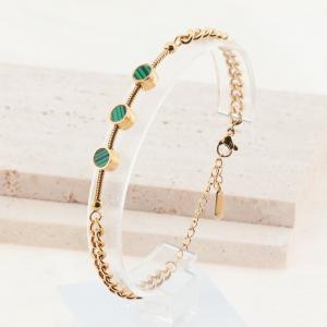 Stainless Steel Gold-plating Bracelet - KB184839-SP