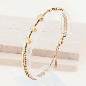 Stainless Steel Gold-plating Bracelet - KB184840-SP