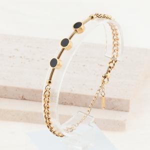 Stainless Steel Gold-plating Bracelet - KB184841-SP