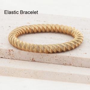 Stainless Steel Gold-plating Bangle - KB184843-SP