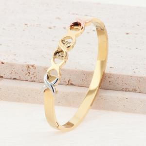 Stainless Steel Gold-plating Bangle - KB184846-SP