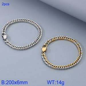 Stainless steel double woven edge denim chain - KB185010-Z