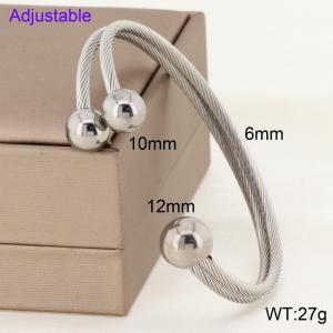 Stainless Steel Wire Bangle - KB185214-XY