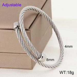 Stainless Steel Wire Bangle - KB185216-XY