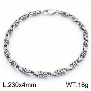 230mm Stainless Steel Ancient Runes Link Bracelet - KB185416-KJX