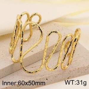 Stainless Steel Gold-plating Bangle - KB185420-LO