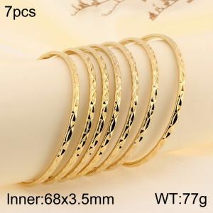 Stainless Steel Gold-plating Bangle - KB185428-LO