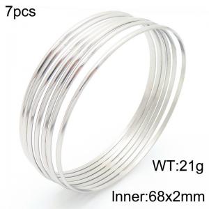 Stainless Steel Bangle - KB185465-LO
