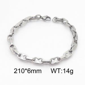 Stainless steel pig nose chain bracelet - KB185485-Z