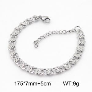 Stainless steel hollow heart-shaped NK chain bracelet - KB185487-Z