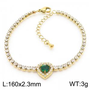Stainless Steel Stone Bracelet - KB185503-HM