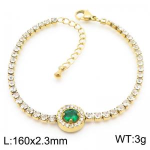Stainless Steel Stone Bracelet - KB185504-HM