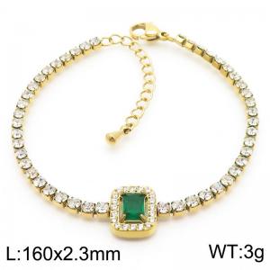 Stainless Steel Stone Bracelet - KB185505-HM