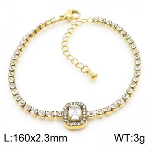 Stainless Steel Stone Bracelet - KB185506-HM