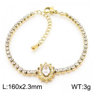 Stainless Steel Stone Bracelet - KB185508-HM