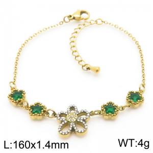 Stainless Steel Stone Bracelet - KB185511-HM
