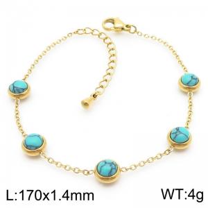 Stainless Steel Stone Bracelet - KB185512-HM
