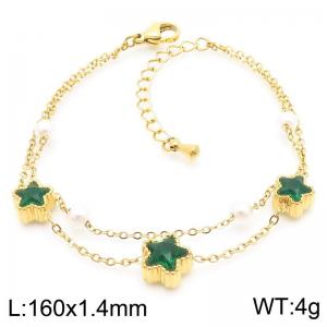 Stainless Steel Stone Bracelet - KB185524-HM