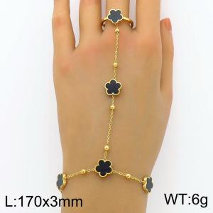 Stainless Steel Gold-plating Bracelet - KB185527-HM