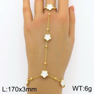 Stainless Steel Gold-plating Bracelet - KB185528-HM