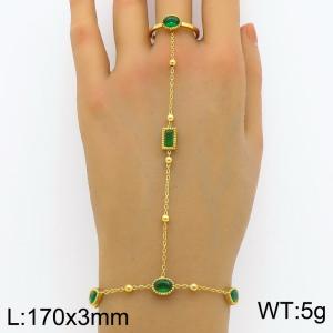 Stainless Steel Stone Bracelet - KB185531-HM