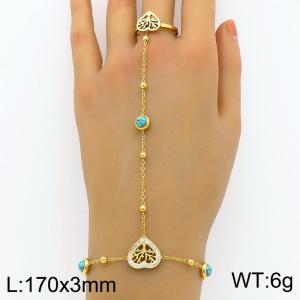 Stainless Steel Stone Bracelet - KB185532-HM