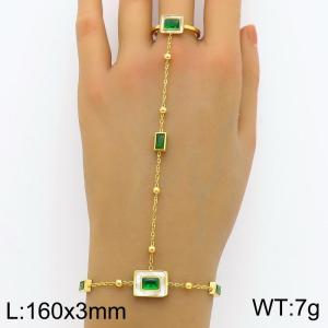 Stainless Steel Stone Bracelet - KB185533-HM