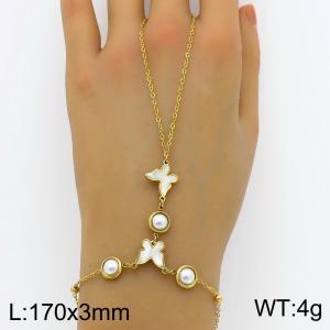 Stainless Steel Gold-plating Bracelet - KB185536-HM