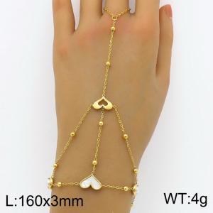 Stainless Steel Gold-plating Bracelet - KB185537-HM