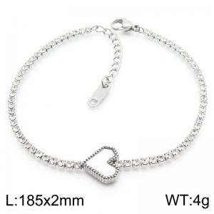 Stainless Steel Stone Bracelet - KB185542-HR