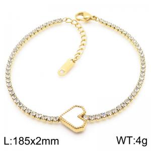 Stainless Steel Stone Bracelet - KB185543-HR