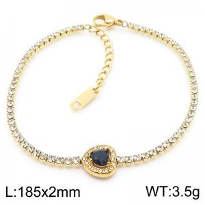 Stainless Steel Stone Bracelet - KB185547-HR