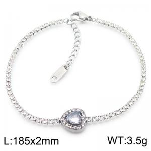 Stainless Steel Stone Bracelet - KB185548-HR
